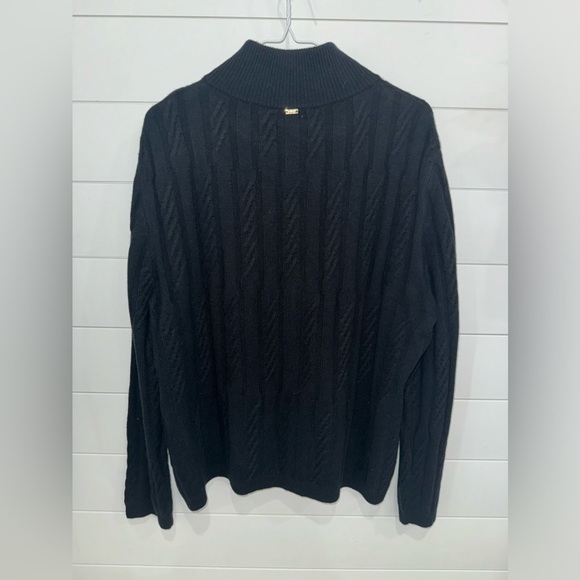 St. John 100% Cashmere Zip Black Cardigan  Size XL NWT - Picture 2 of 4